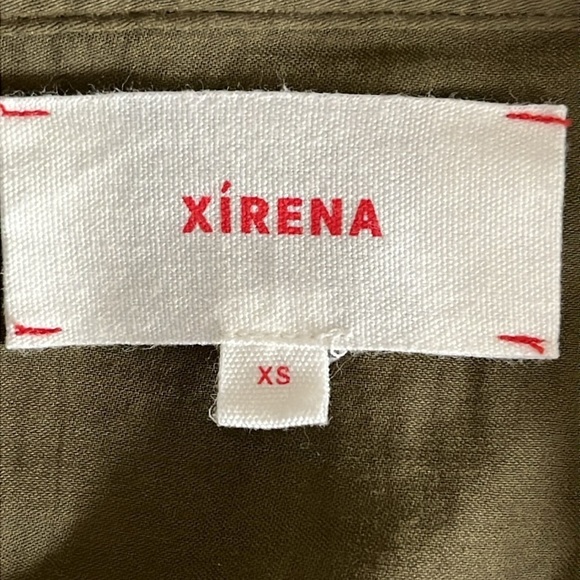 Xirena Edynn Button Front Long Sleeve Cotton Shirt in Agave Green - Size XS - Picture 5 of 7